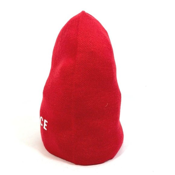 UNUSED VERSACE beanie knit cap hat Beanie Bicolor Knit hat wool Red/White main image 5